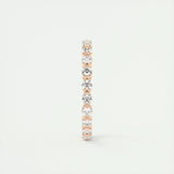 0.69 CT Round Full Eternity CVD EF/VVS Diamond Wedding Band 13