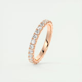 0.84 CT Round Full Eternity CVD EF/VVS Diamond Wedding Band 12