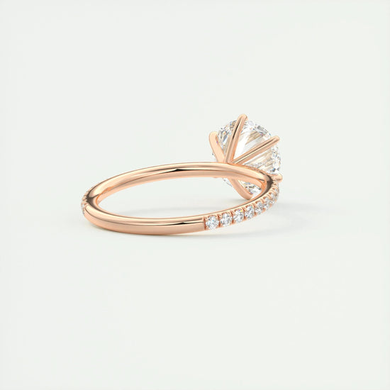 2.0 CT Round Cut Solitaire Pave Moissanite Engagement Ring 17