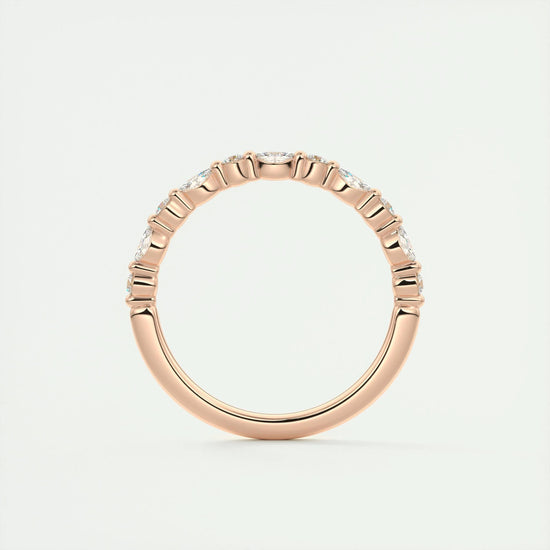 0.32 CT Marquise & Round Multi Stones CVD EF/VVS Diamond Wedding Band 19