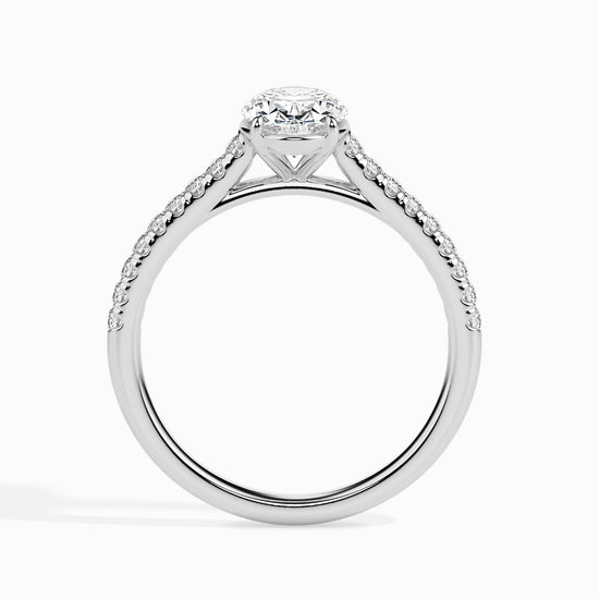 1 CT Oval Solitaire CVD F/VS Diamond Engagement Ring 3