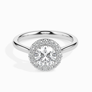 1 CT Round Halo CVD F/VS Diamond Engagement Ring 1