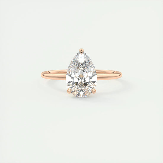 1.93 CT Pear Cut Solitaire Moissanite Engagement Ring 15