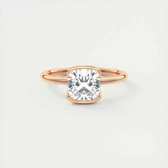 2 CT Cushion Half Bezel CVD F/VS1 Diamond Engagement Ring 16