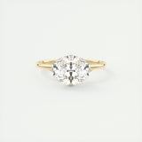 1.91 CT Oval Solitaire Hidden Halo Moissanite Engagement Ring 7