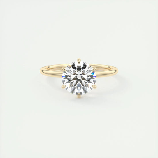 2.0 CT Round Cut Solitaire Moissanite Engagement Ring 9