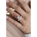 4.0 CT Oval Solitaire Moissanite Engagement Ring 8