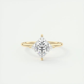 2 CT Princess Solitaire CVD F/VS1 Diamond Engagement Ring 8