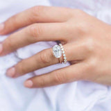 4.0 CT Oval  Solitaire Moissanite Engagement Ring 2