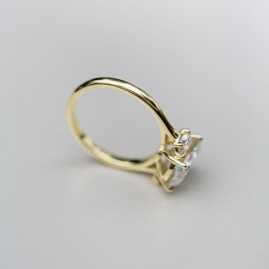 3.50 CT Old Mine Cushion Three Stone Moissanite Engagement Ring 5