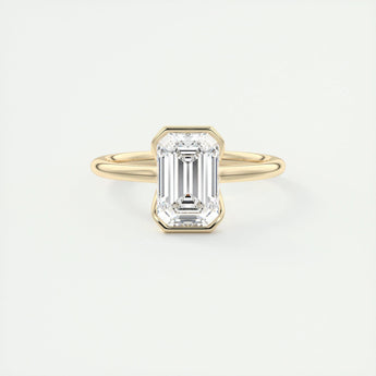 2 CT Emerald Bezel CVD F/VS1 Diamond Engagement Ring 10