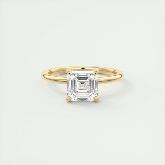 2 CT Asscher Solitaire CVD F/VS1 Diamond Engagement Ring 9