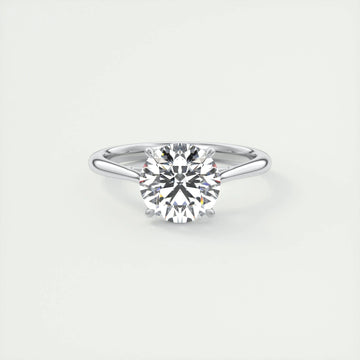 2.0 CT Round Cut Solitaire Moissanite Engagement Ring 1