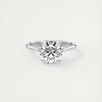 2.0 CT Round Cut Solitaire Moissanite Engagement Ring 1