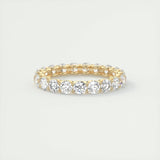 2.1 CT Round Full Eternity CVD EF/VVS Diamond Wedding Band 7