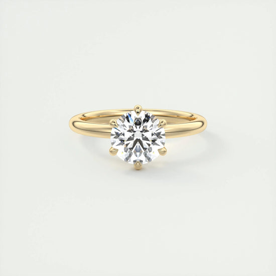 1.5 CT Round Solitaire CVD F/VS1 Diamond Engagement Ring 9
