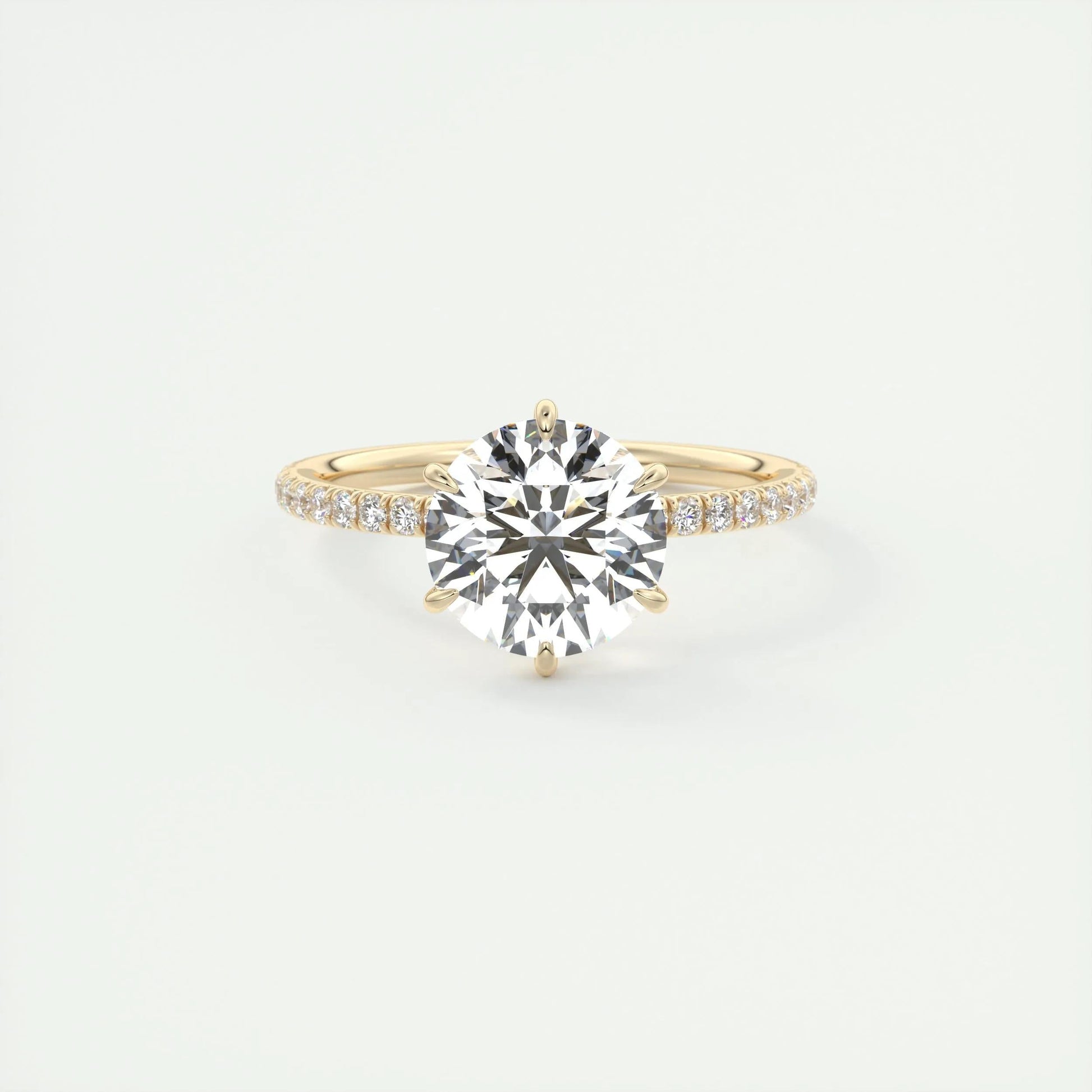 2 CT Round Solitaire CVD F/VS1 Diamond Engagement Ring 8