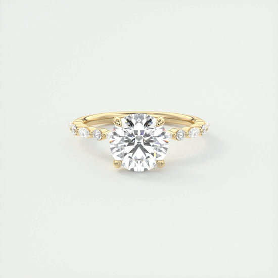 2 CT Round Solitaire CVD F/VS1 Diamond Engagement Ring 8