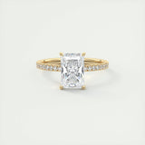 2 CT Radiant Solitaire CVD F/VS1 Diamond Engagement Ring 9
