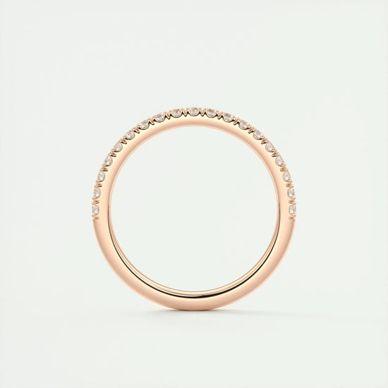 0.38 CT Round Half Eternity CVD EF/VVS Diamond Wedding Band 21