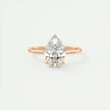 2 CT Pear Solitaire CVD F/VS1 Diamond Engagement Ring 14