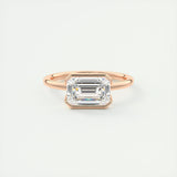 2 CT Emerald Half Bezel CVD F/VS1 Diamond Engagement Ring 16