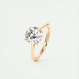 2.0 CT Round Cut Solitaire Moissanite Engagement Ring 18