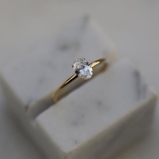 0.50 CT Oval Solitaire CVD E/VVS1 Diamond Engagement Ring 6