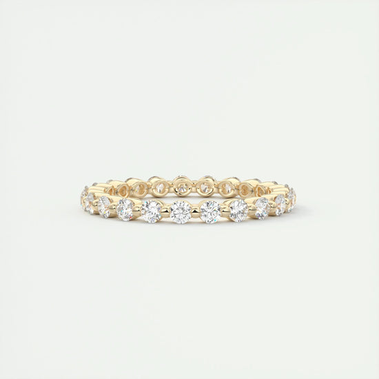 0.69 CT Round Full Eternity CVD EF/VVS Diamond Wedding Band 6