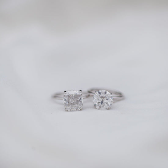 4.50 CT Cushion Cut Solitaire Moissanite Engagement Ring 4