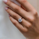 2.75 CT Round Hidden Halo Moissanite Engagement Ring 1