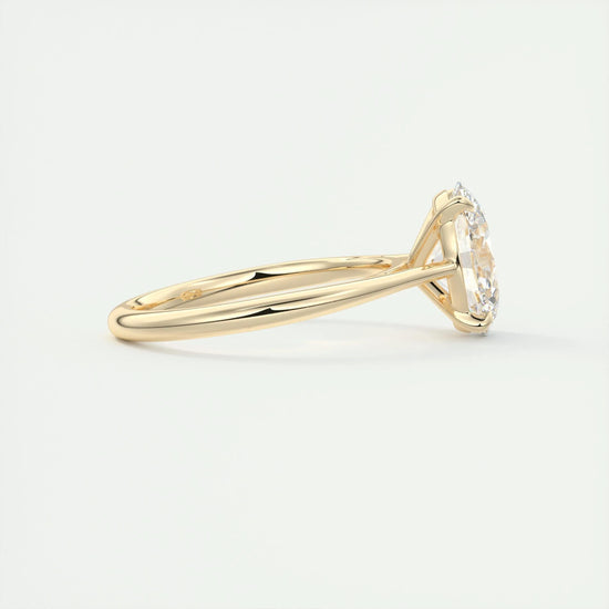 2 CT Oval Solitaire CVD F/VS1 Diamond Engagement Ring 9