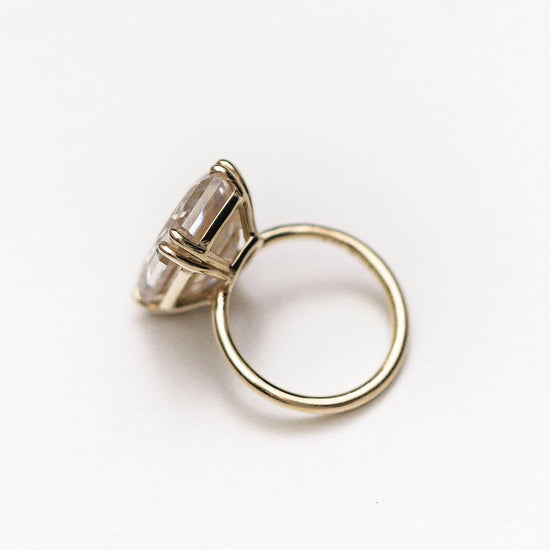 5.90 CT Emerald Double Prong Moissanite Engagement Ring 3