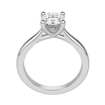 1.33 CT Oval Cut Solitaire Moissanite Engagement Ring 5