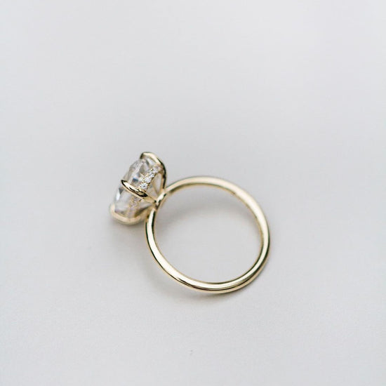 4.25 CT Oval Hidden Halo Moissanite Engagement Ring 3