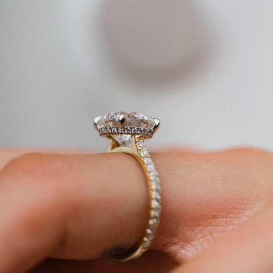 2.75 CT Round Solitaire Pave Moissanite Engagement Ring 3