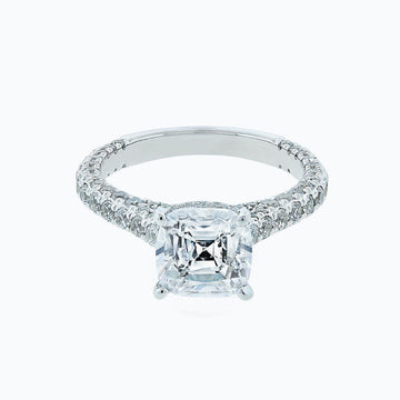 2.0 CT Cushion Hidden Halo CVD F/VS2 Diamond Engagement Ring 1