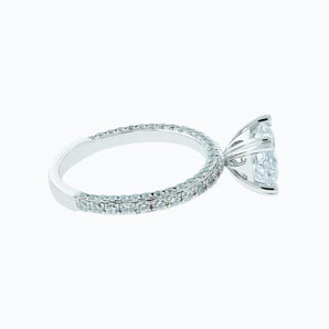 1.50 CT Round Three Side Pave CVD F/VS2 Diamond Engagement Ring 2