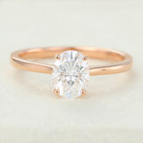 1.33 CT Oval Shaped Moissanite Solitaire Engagement Ring 1