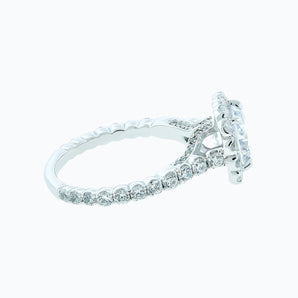 2.0 CT Round Halo CVD F/VS2 Diamond Engagement Ring 2