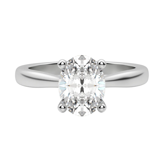 1.33 CT Oval Cut Solitaire Moissanite Engagement Ring 3