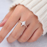 0.90 CT Pear Shaped Moissanite Vintage Engagement Ring 5