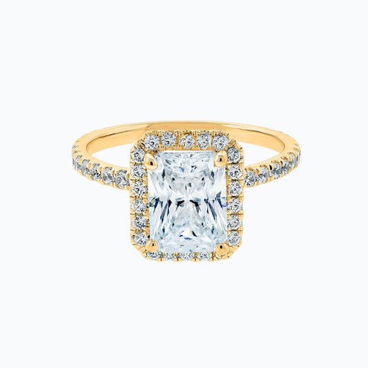 2.0 CT Radiant Halo CVD F/VS2 Diamond Engagement Ring 1