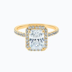 2.0 CT Radiant Halo CVD F/VS2 Diamond Engagement Ring 1