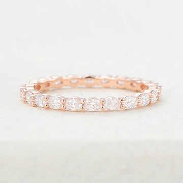 1.32 CT Oval Shaped Moissanite Full Eternity Wedding Band 1