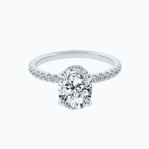 2.50 CT Oval Hidden Halo CVD F/VS2 Diamond Engagement Ring 1