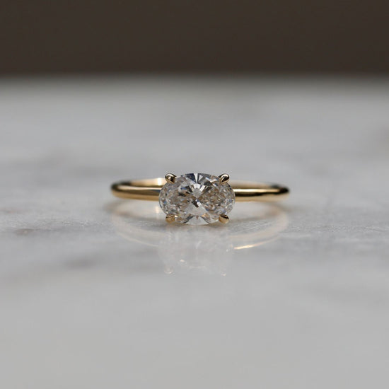 1.0 CT Oval Solitaire CVD F/VS2 Diamond Engagement Ring 2