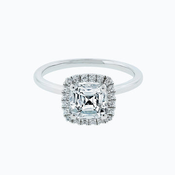 1.50 CT Cushion Shaped Moissanite Halo Engagement Ring 1