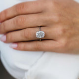 4.55 CT Cushion Cut Solitaire Moissanite Engagement Ring 1