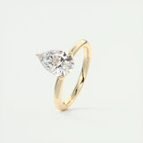 1.93 CT Pear Cut Solitaire Moissanite Engagement Ring 11